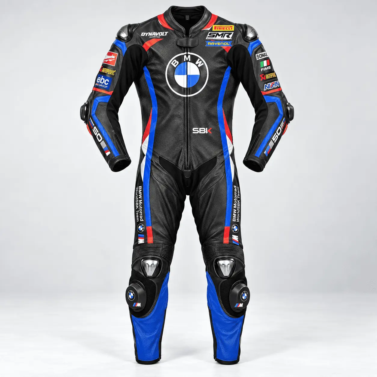 BMW Black Leather Motorcycle Race Suit