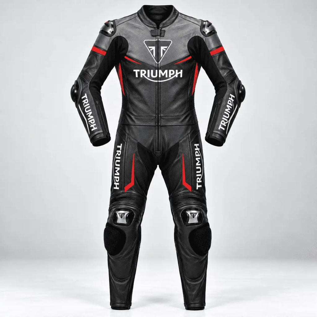 Triumph Black Leather Race Suit