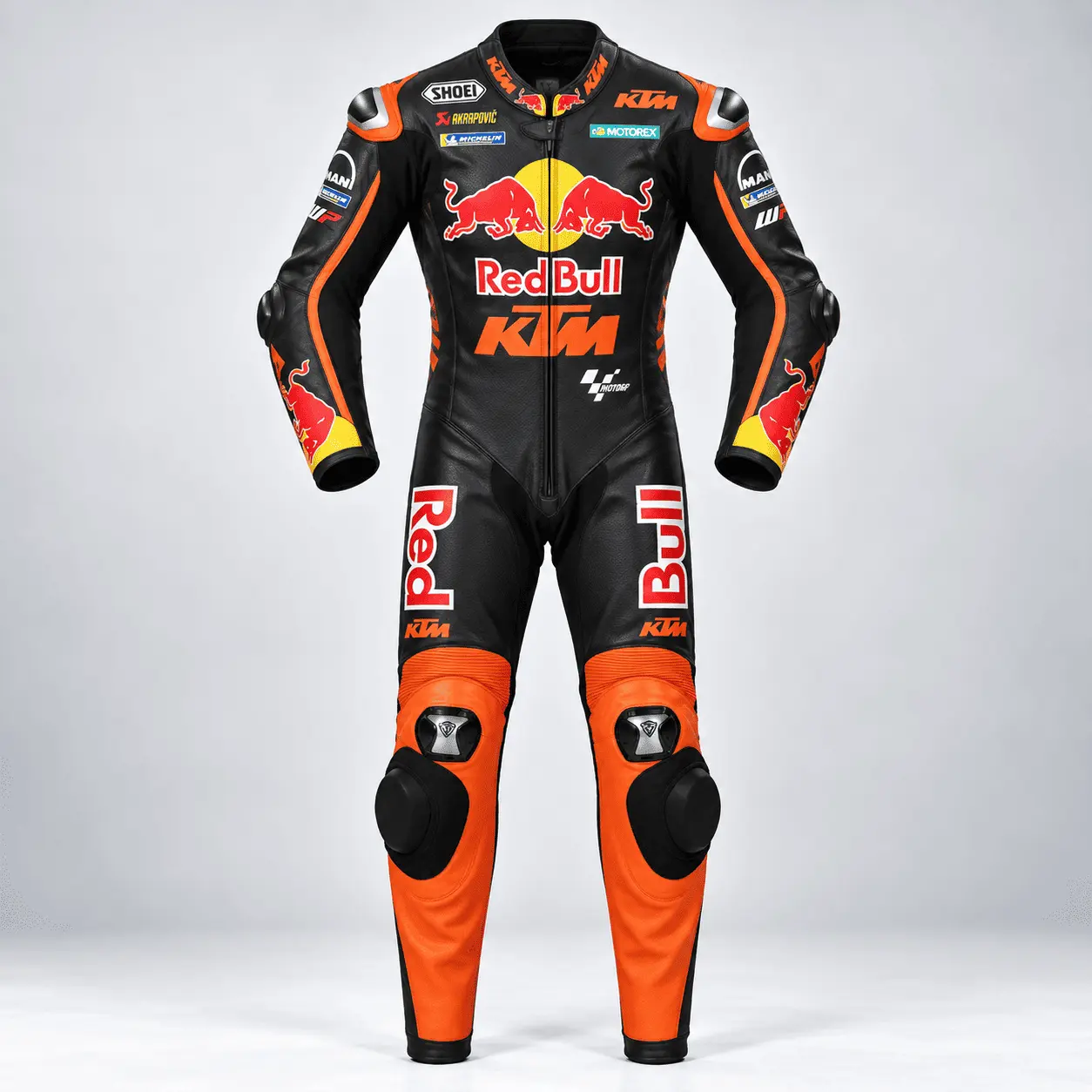 ChatGPT Image Sep 12, 2026, Redbull KTM Black Leather Racing SuitAM