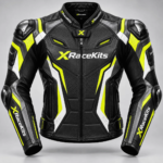 XRaceKits Black & Neon Yellow Motorcycle Racing Leather Jacket