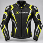 XRaceKits Black Red White Motorcycle Racing Leather Jacket