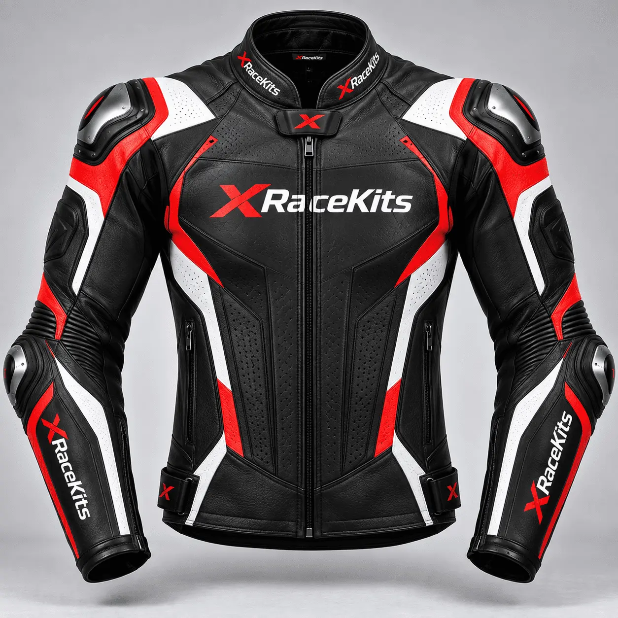 XRaceKits Black Yellow Motorcycle Racing Leather Jacket