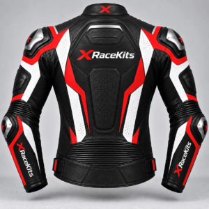 XRaceKits Black Yellow Motorcycle Racing Leather Jacket