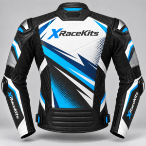 XRaceKits Blue Flash Motorcycle Racing Jacket