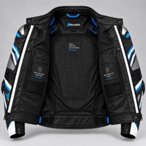 XRaceKits Blue Flash Motorcycle Racing Jacket