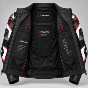 XRaceKits Redline Strike Motorcycle Racing Jacket