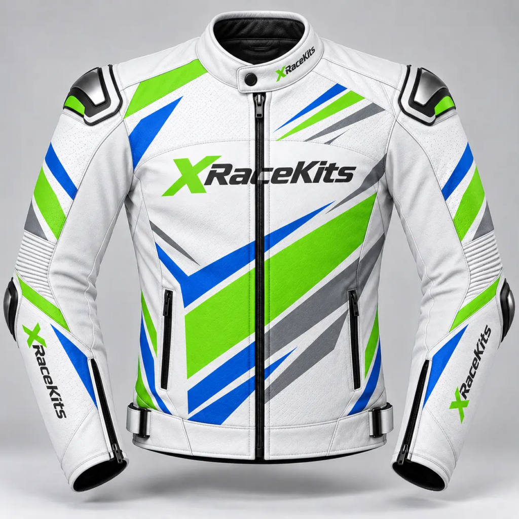 XRaceKits Green Flash Motorcycle Racing Jacket