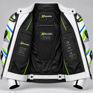 XRaceKits Green Flash Motorcycle Racing Jacket