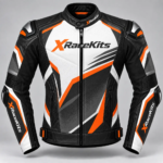 XRaceKits Orange Strike Motorcycle Racing Jacket
