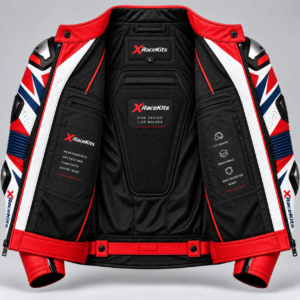 XRaceKits Red Force Motorcycle Racing Jacket
