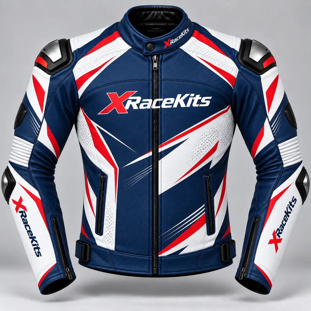 XRaceKits Navy Strike Motorcycle Racing Jacket
