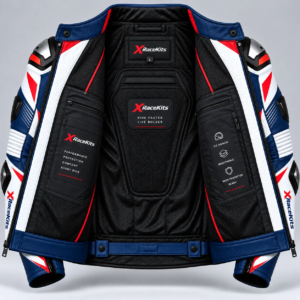 XRaceKits Navy Strike Motorcycle Racing Jacket