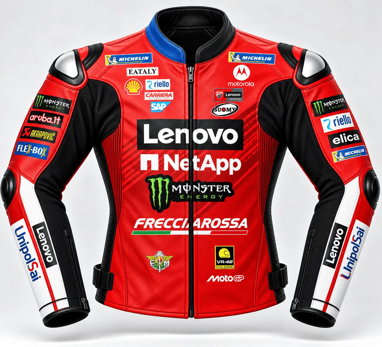 Francesco Bagnaia Ducati 2025 Lenovo Leather Racing Jacket