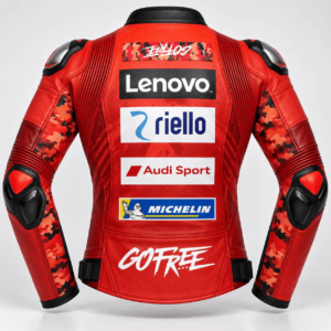 Francesco Bagnaia Ducati 2025 Lenovo Leather Racing Jacket