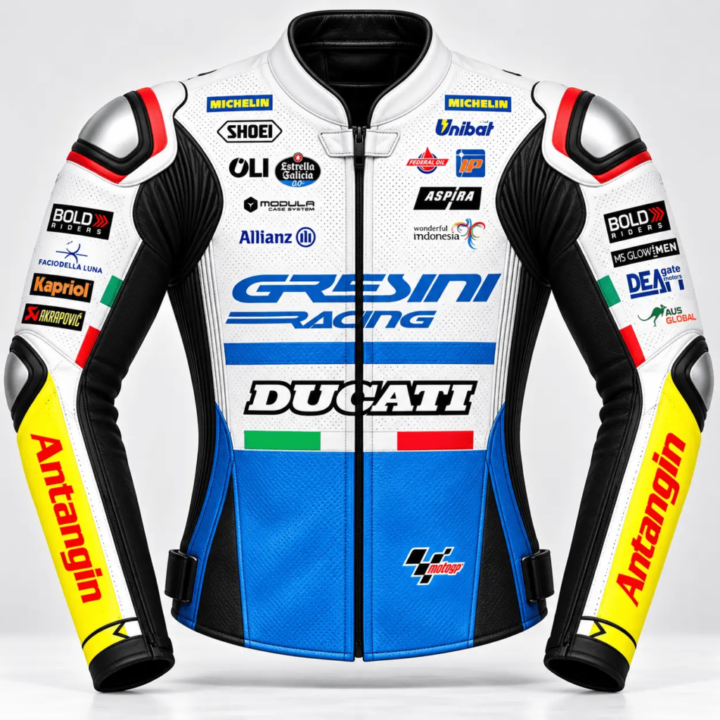 Marc Marquez Ducati MotoGP75 Leather Racing Jacket