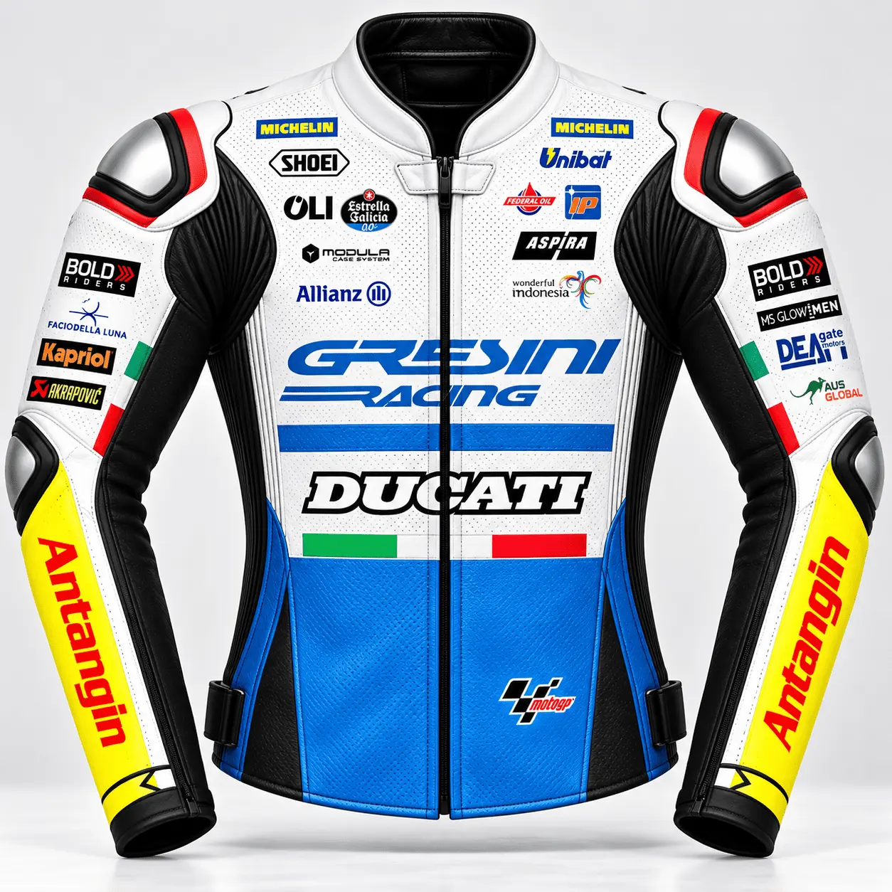 Marc Marquez Ducati MotoGP75 Leather Racing Jacket