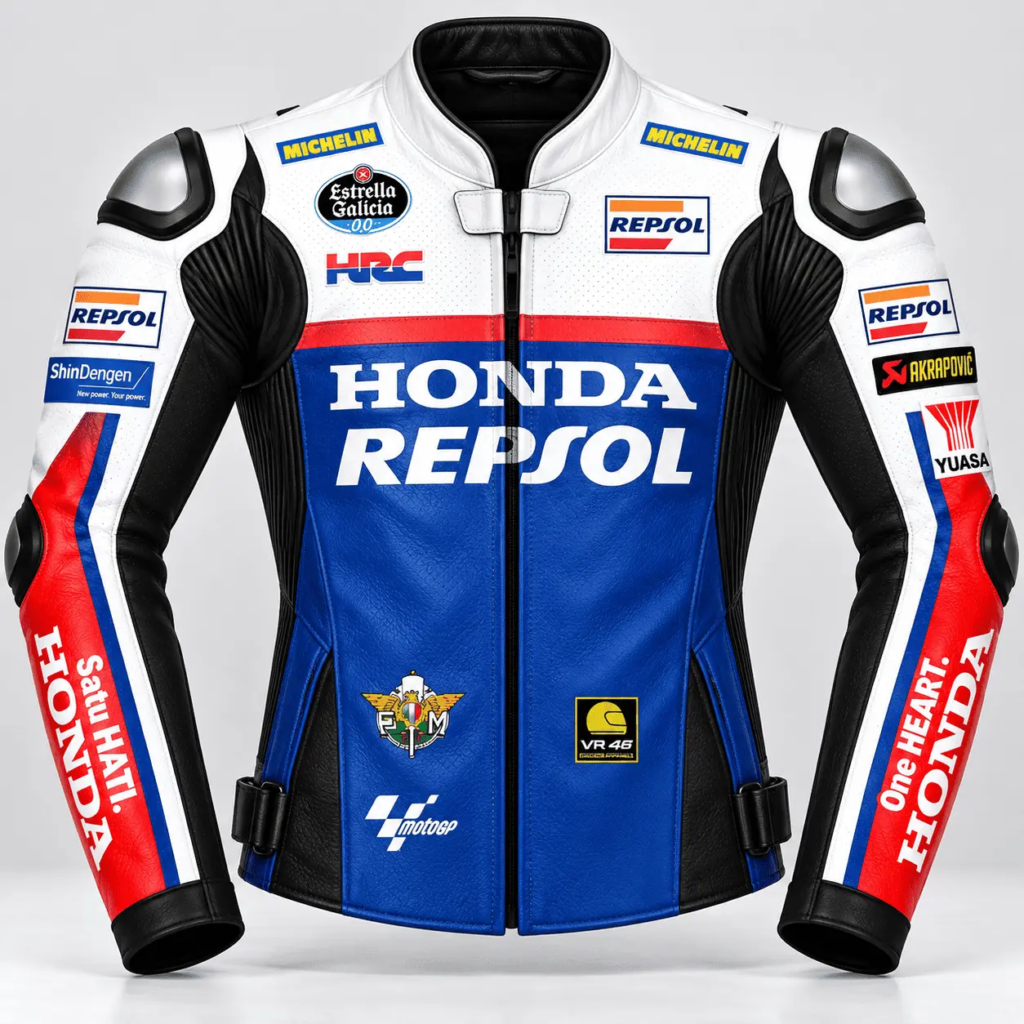 Luca Marini Honda 2024 MotoGP Leather Racing Jacket