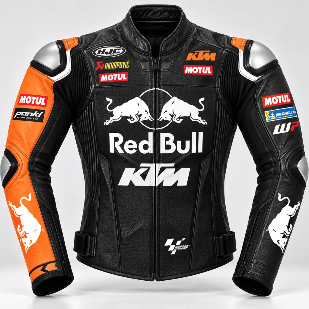Maverick Vinales Winter Test KTM Leather Jacket